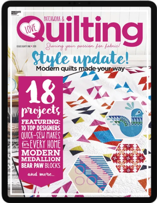 Love Patchwork and Quilting magazine cover