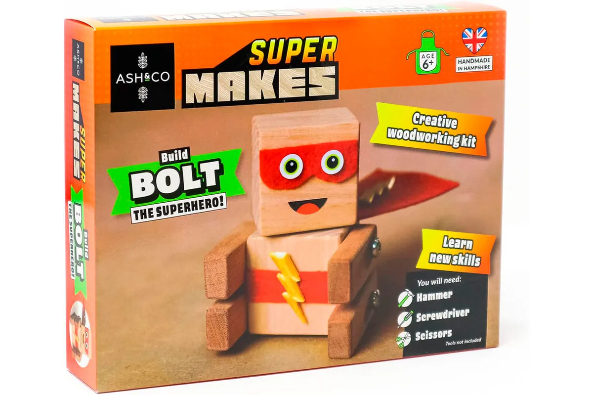 Wood crafting kits Ash & Co Superhero