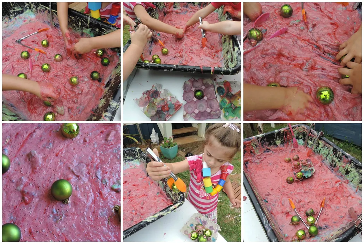 christmas crafts for toddlers - slime