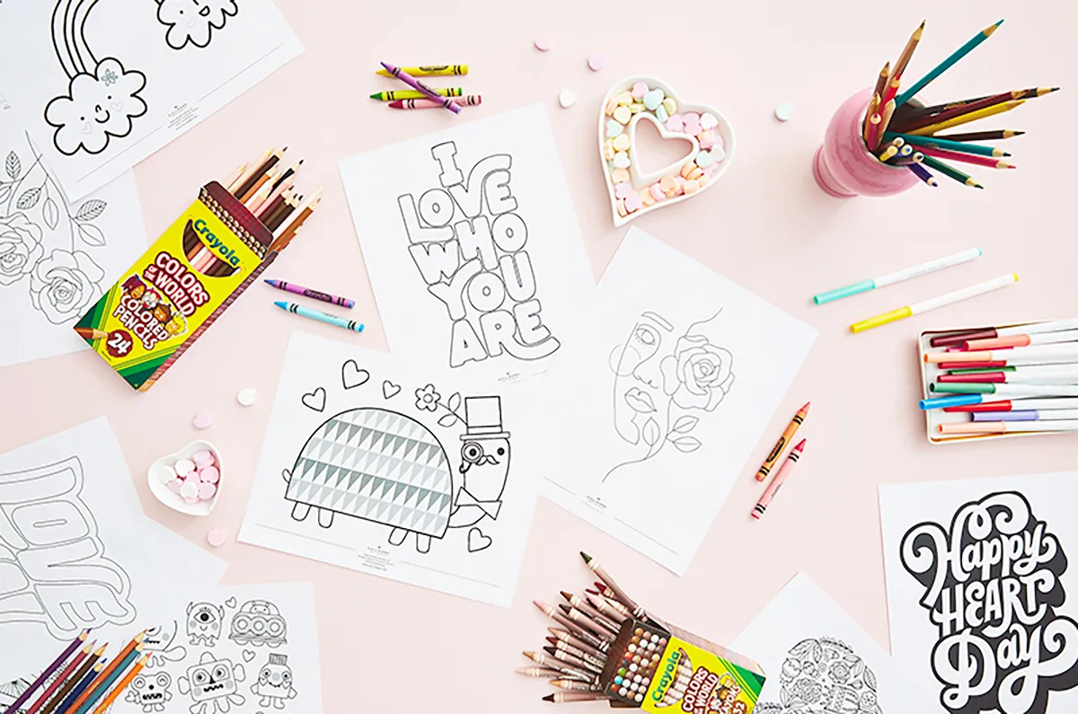 Hallmark free valentines day coloring sheets