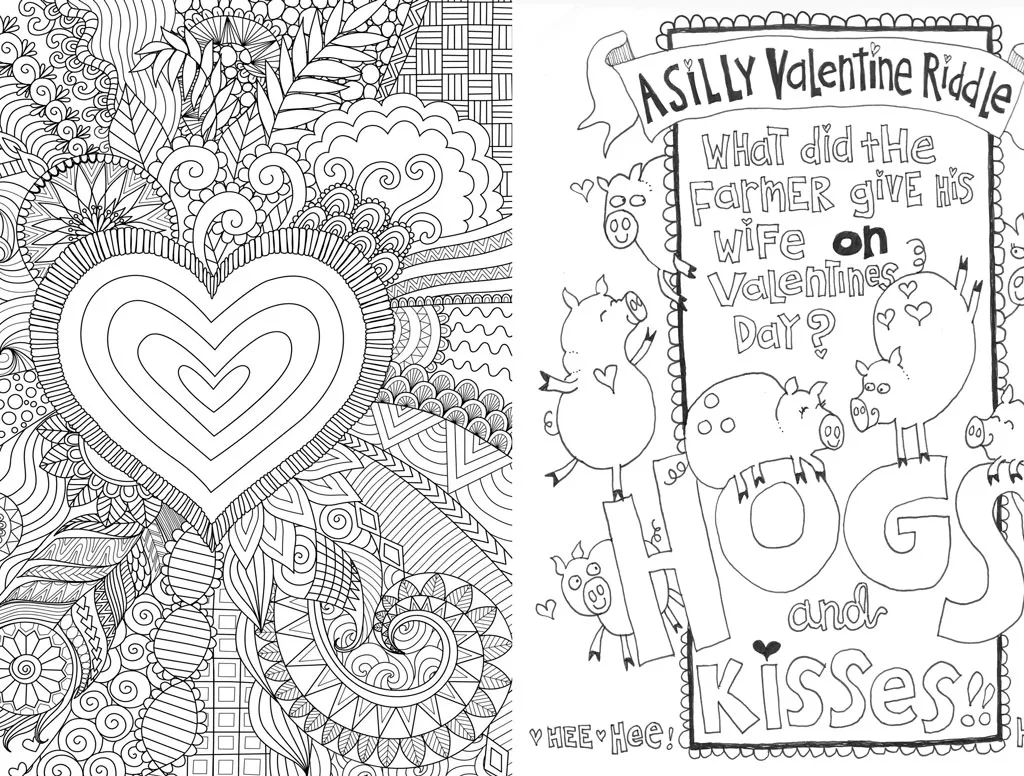 Skiptomylou Valentines coloring pages