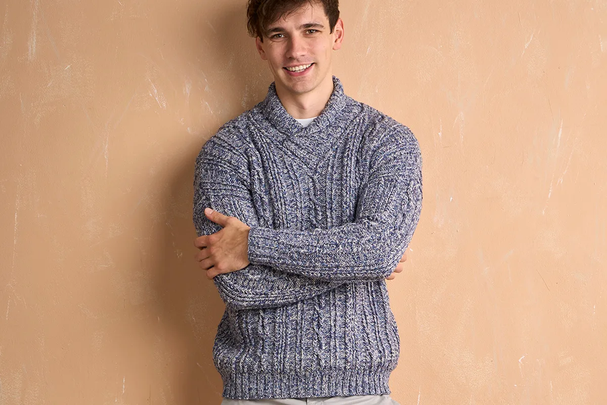 The Knitter 198 - Pat Menchini men's sweater