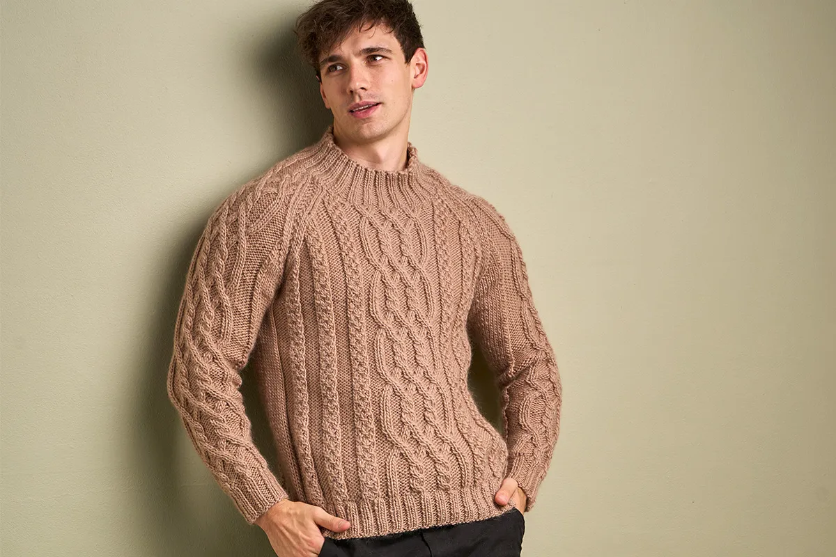 The Knitter 199 - Pat Menchini men's sweater