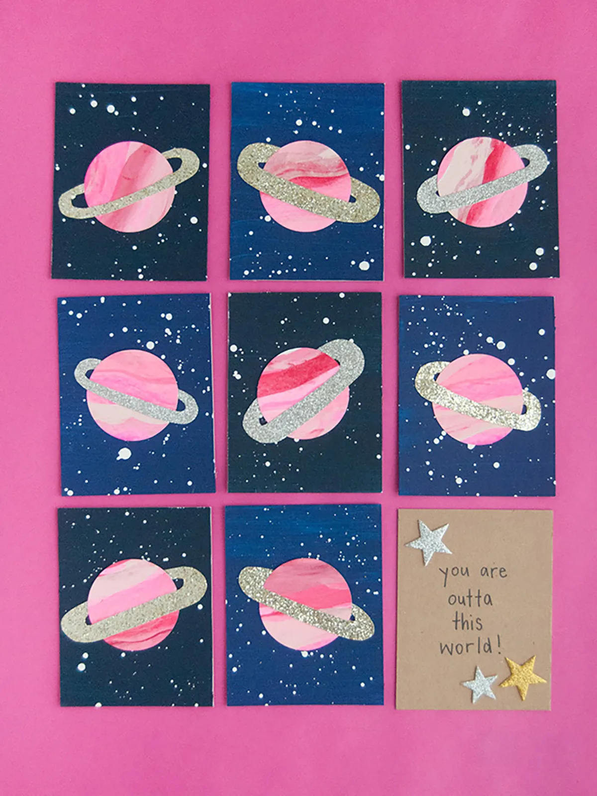 nine planet greetings cards - valentines crafts for kids