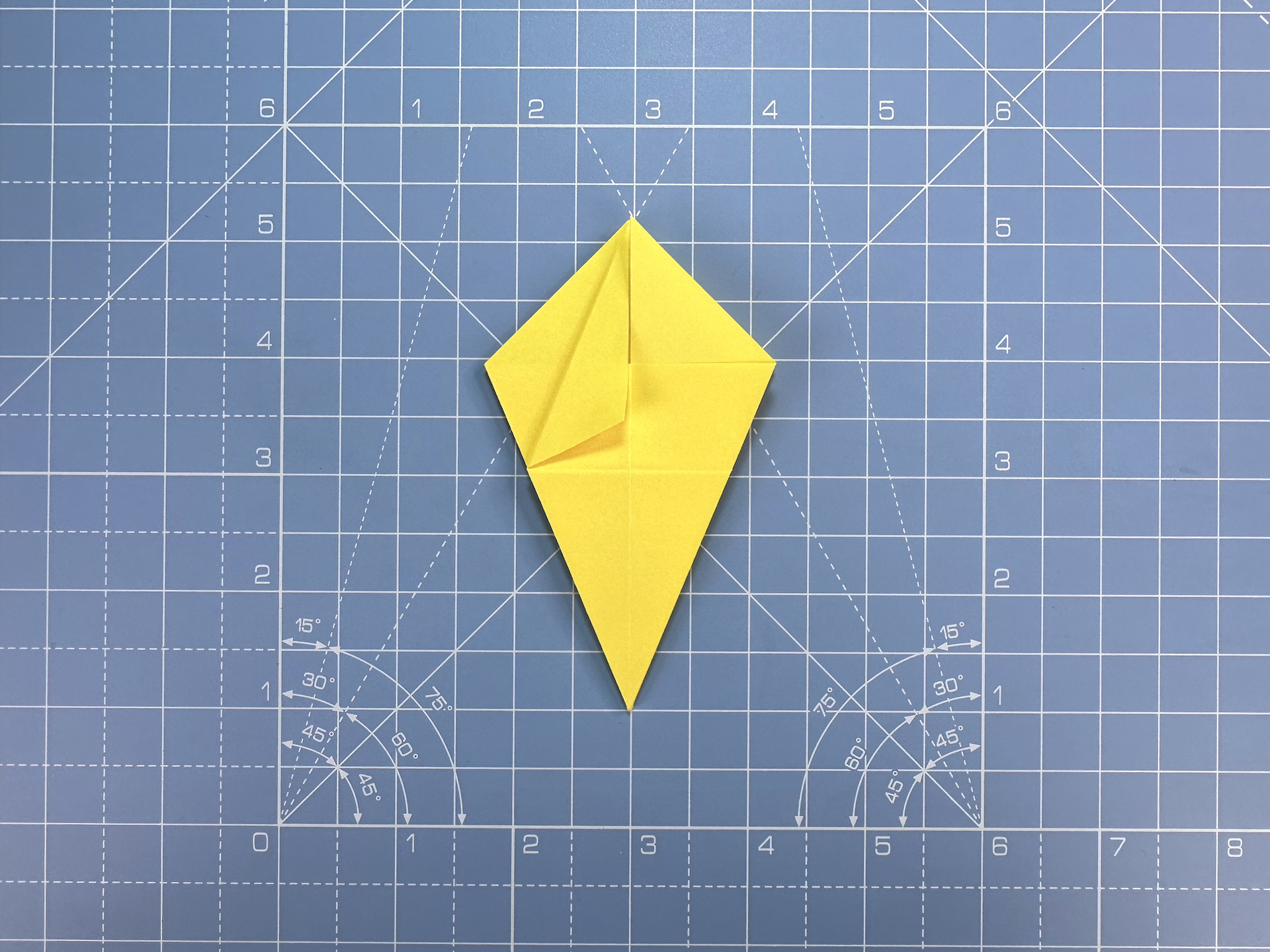 How to make an origami lily, step 10
