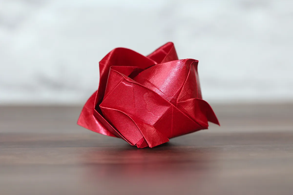 how to make an origami rose