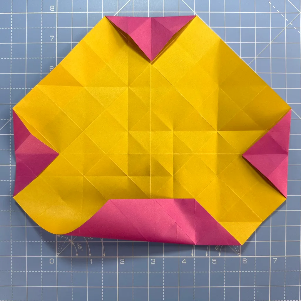 How to make an origami rose, step 19