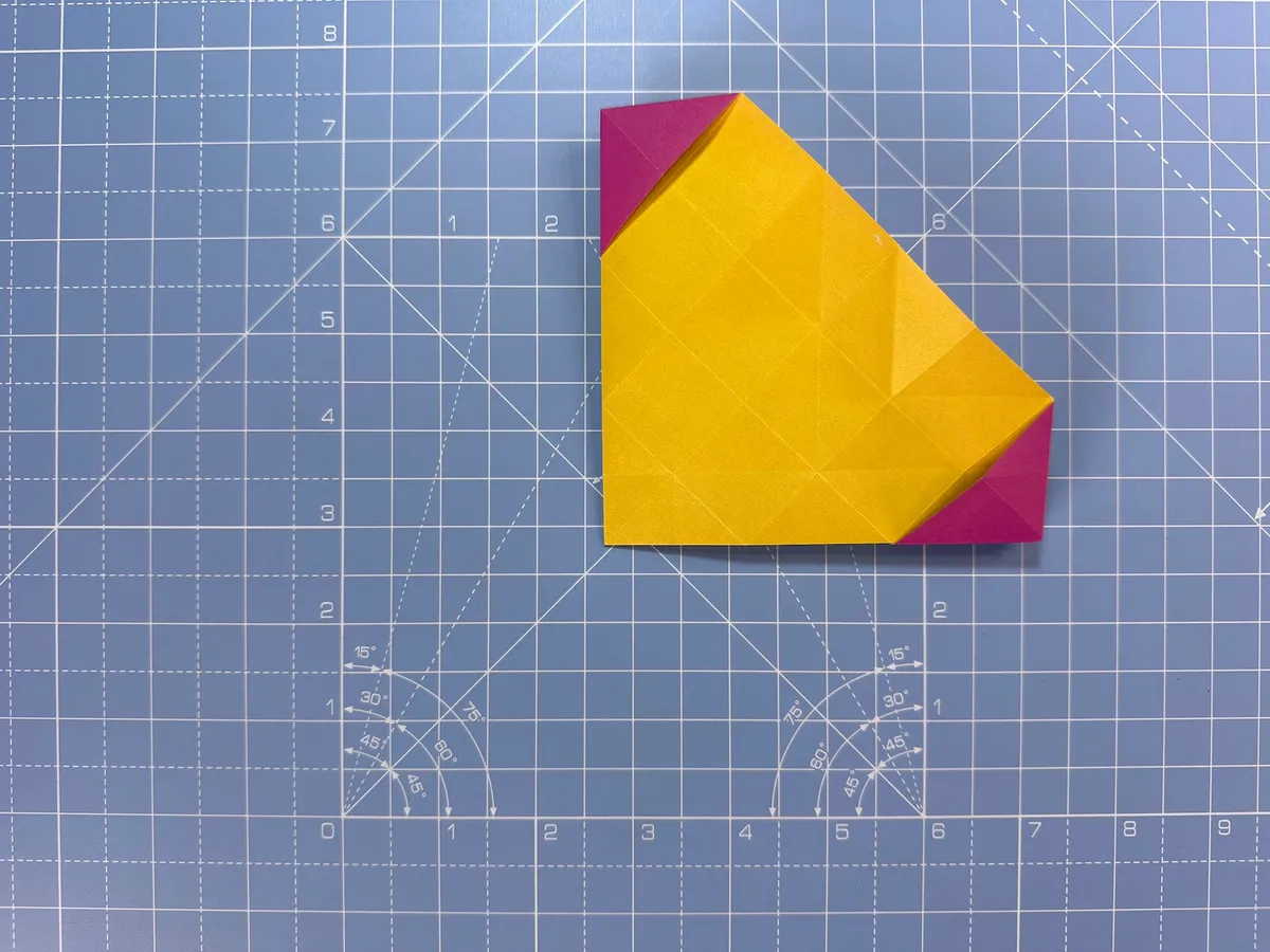 How to make an origami rose, step 24