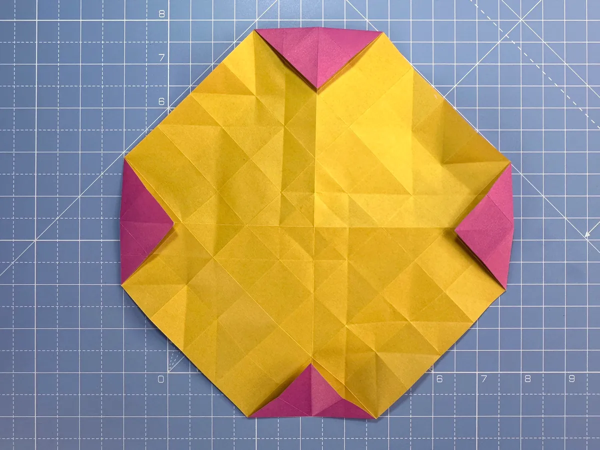 How to make an origami rose, step 27