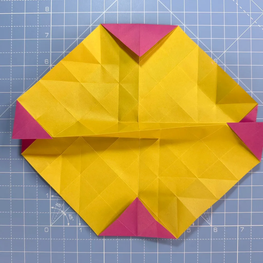 How to make an origami rose, step 28