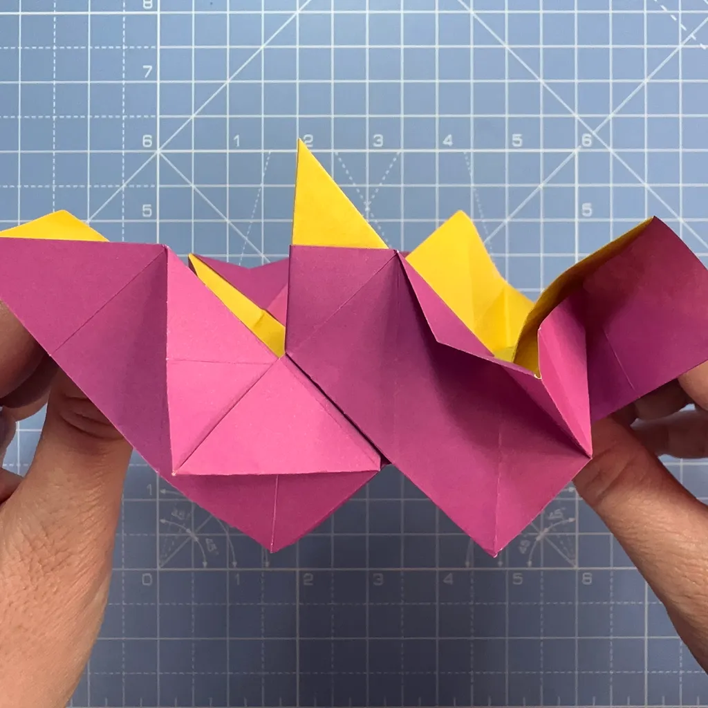 How to make an origami rose, step 43