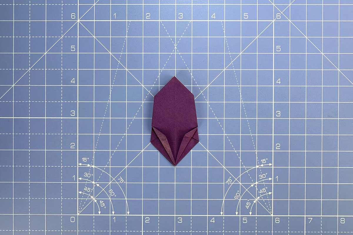 How to make an origami tulip, step 10