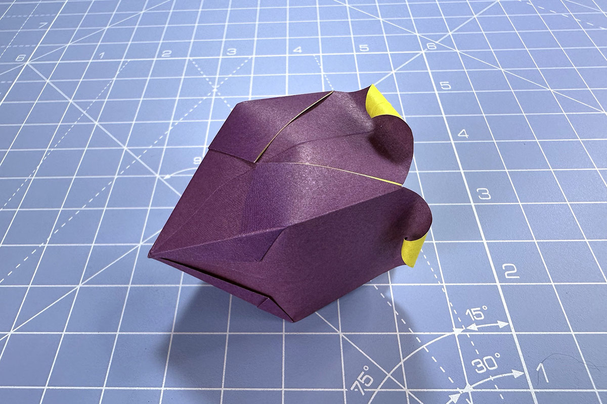 How to make an origami tulip, step 13