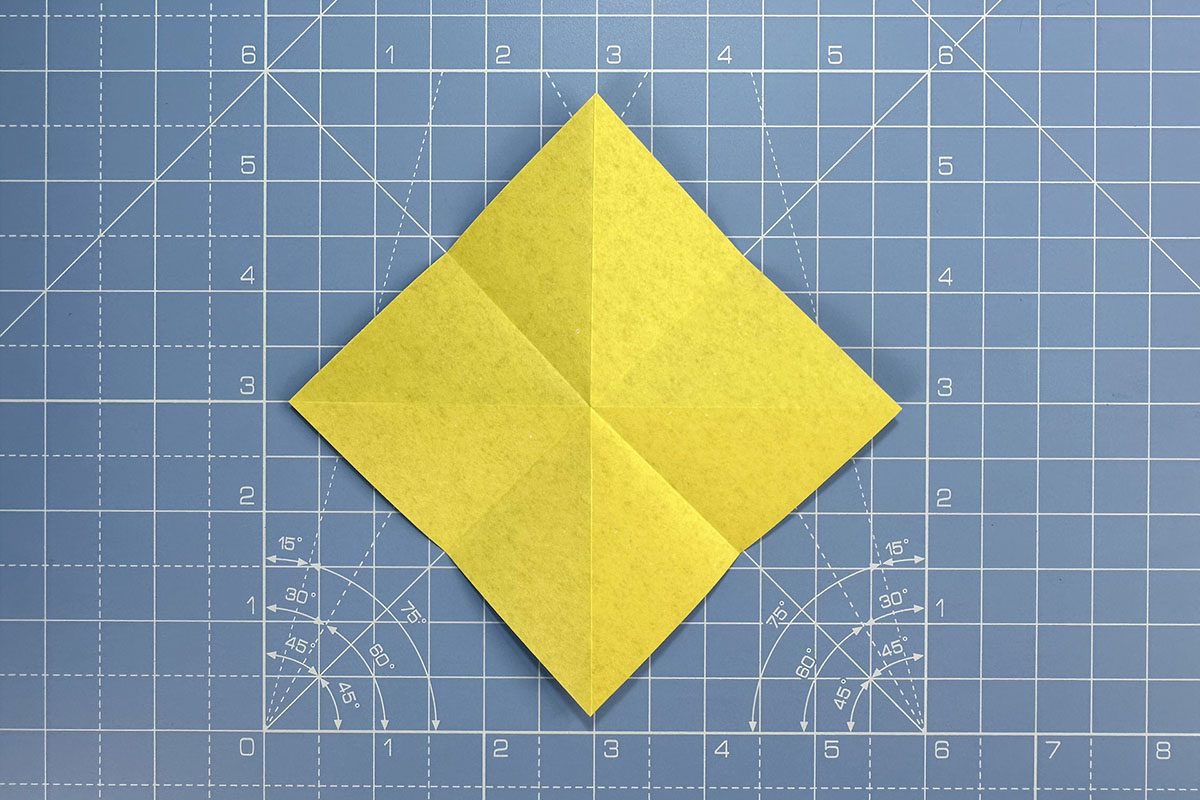 How to make an origami tulip, step 2
