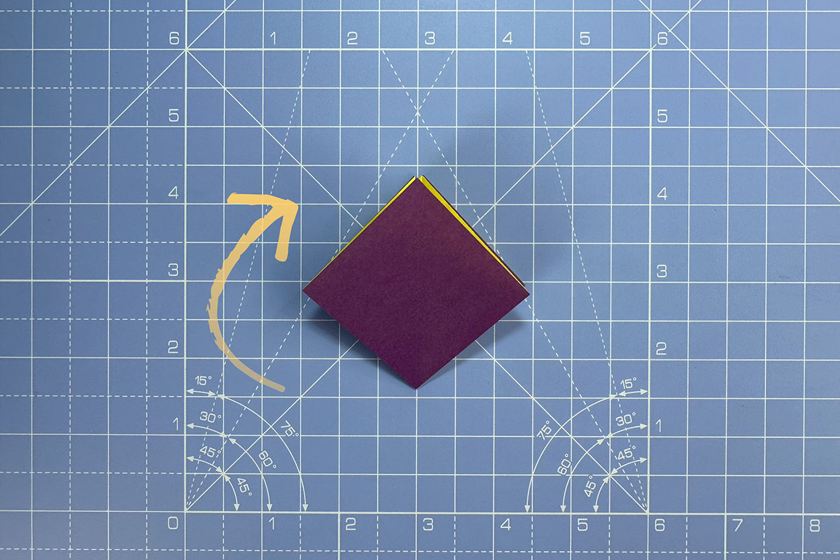 How to make an origami tulip, step 4
