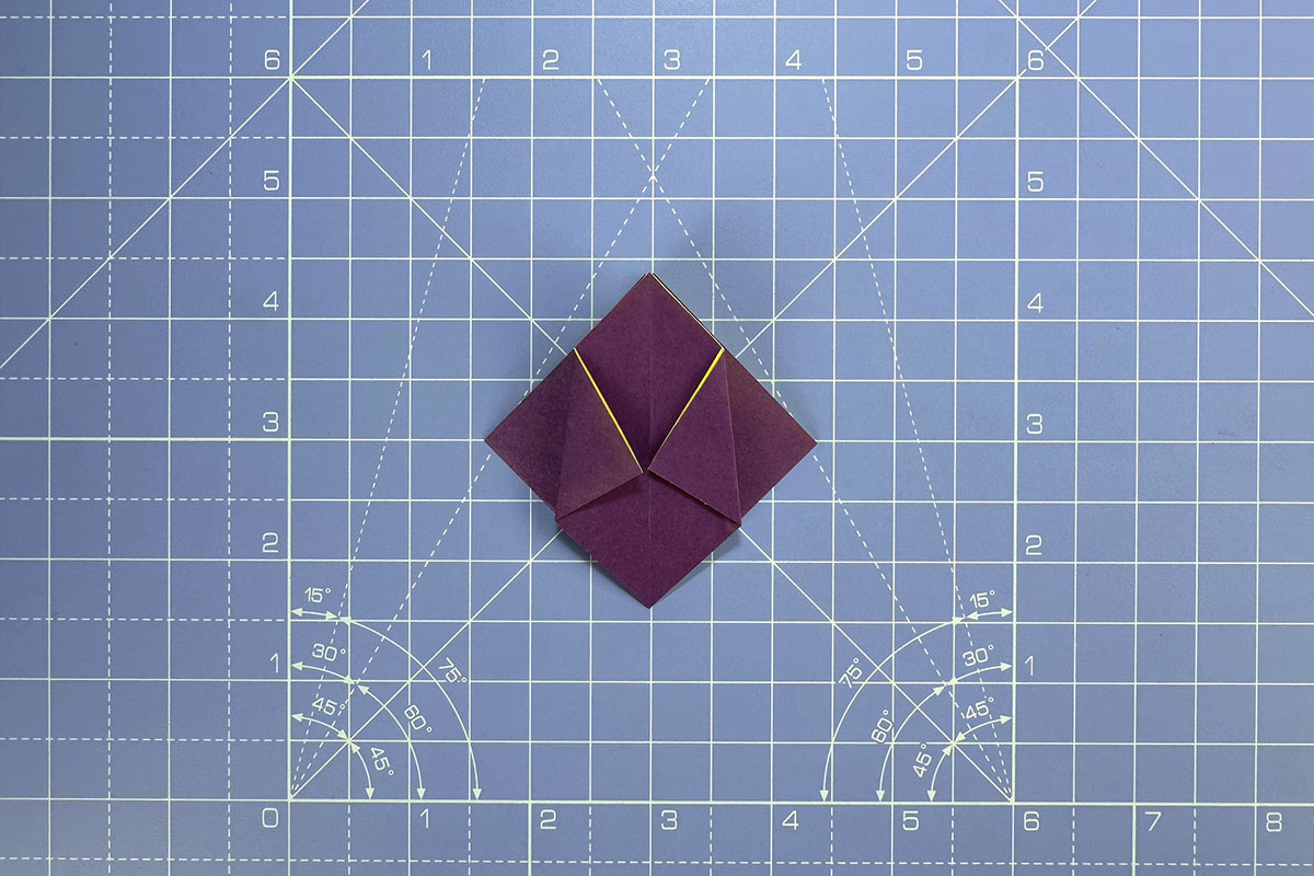 How to make an origami tulip, step 6