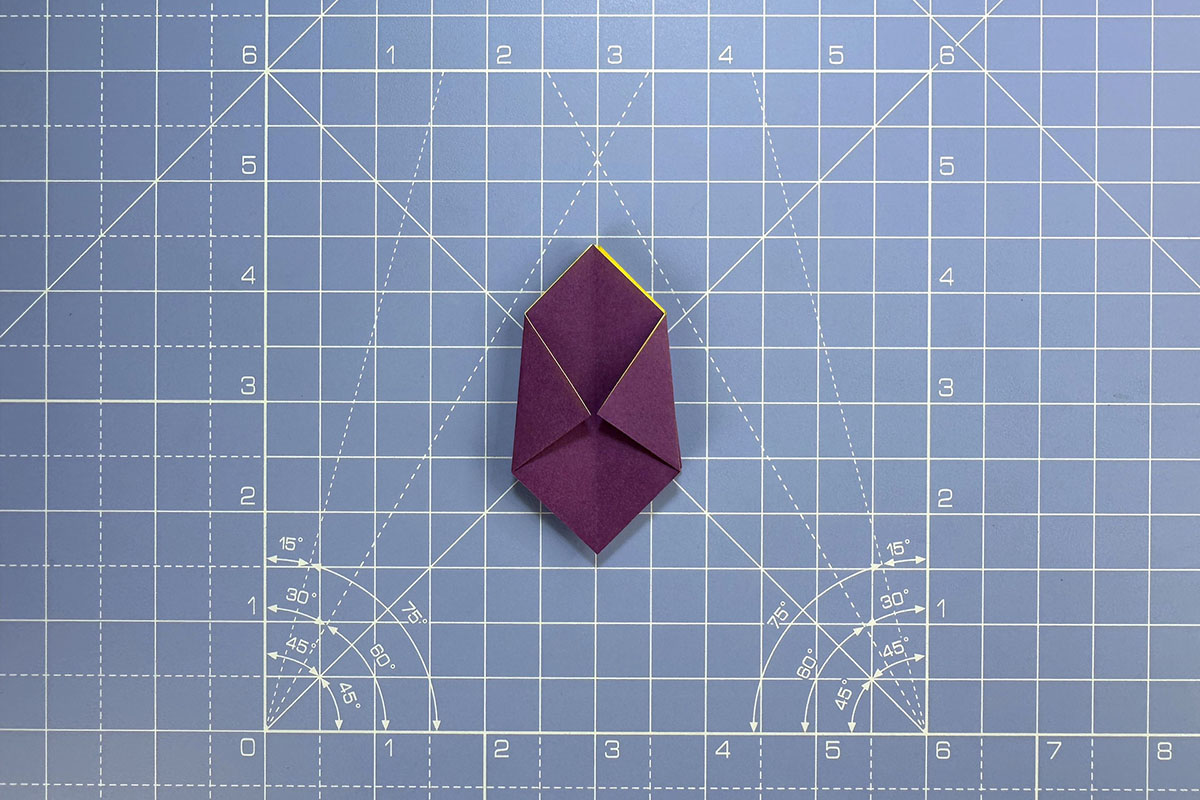 How to make an origami tulip, step 7