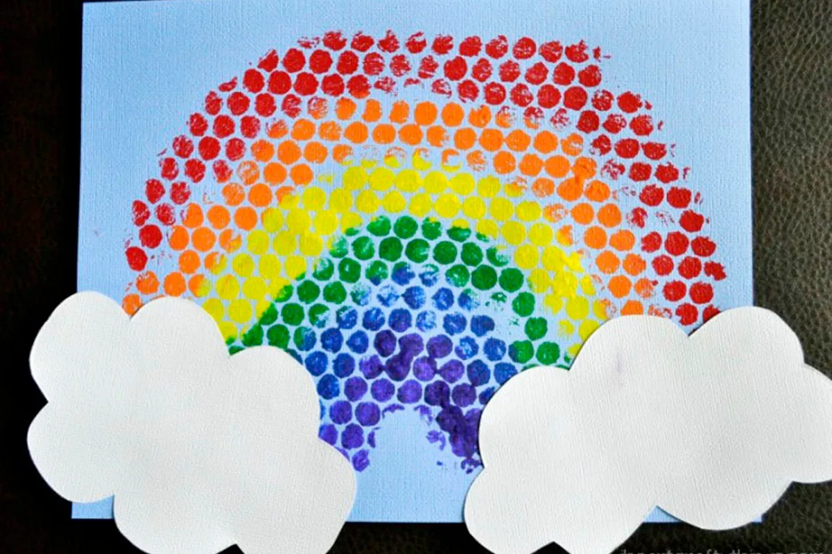 Bubble wrap rainbows