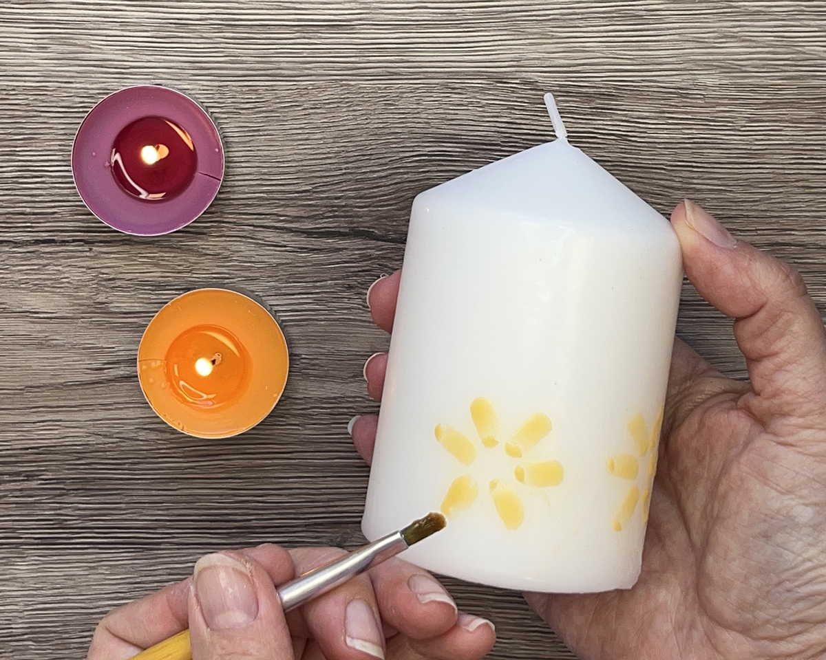 candle painting - step 2