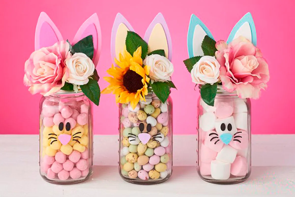 Easter bunny jars