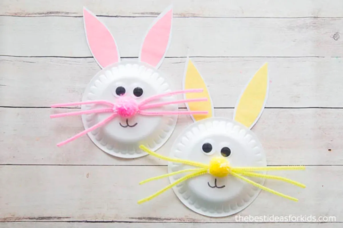 Paper plate bunnies