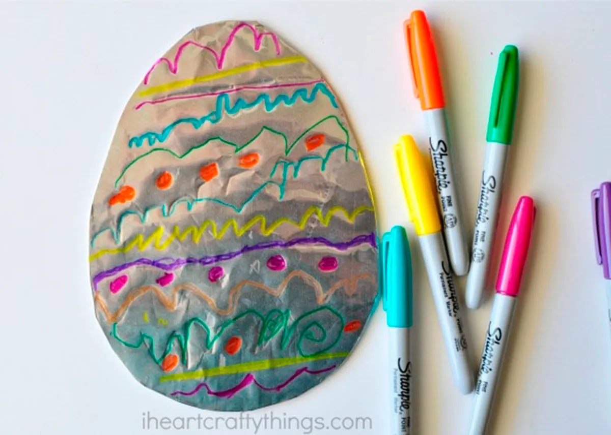 Tin foil Easter eggs
