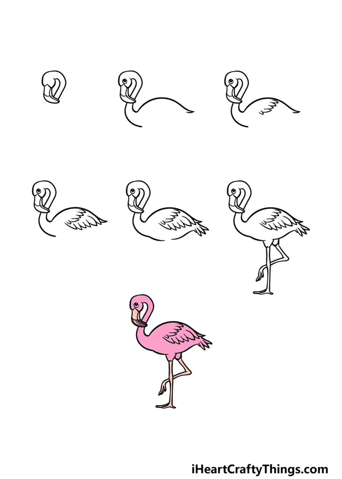 valentines drawing ideas - flamingo