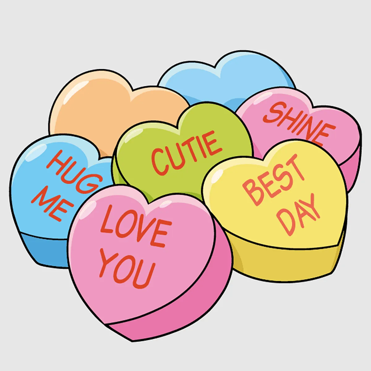valentines drawing ideas - lovehearts