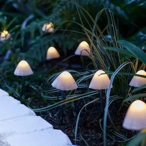 Outdoor lighting ideas - mushroom lights