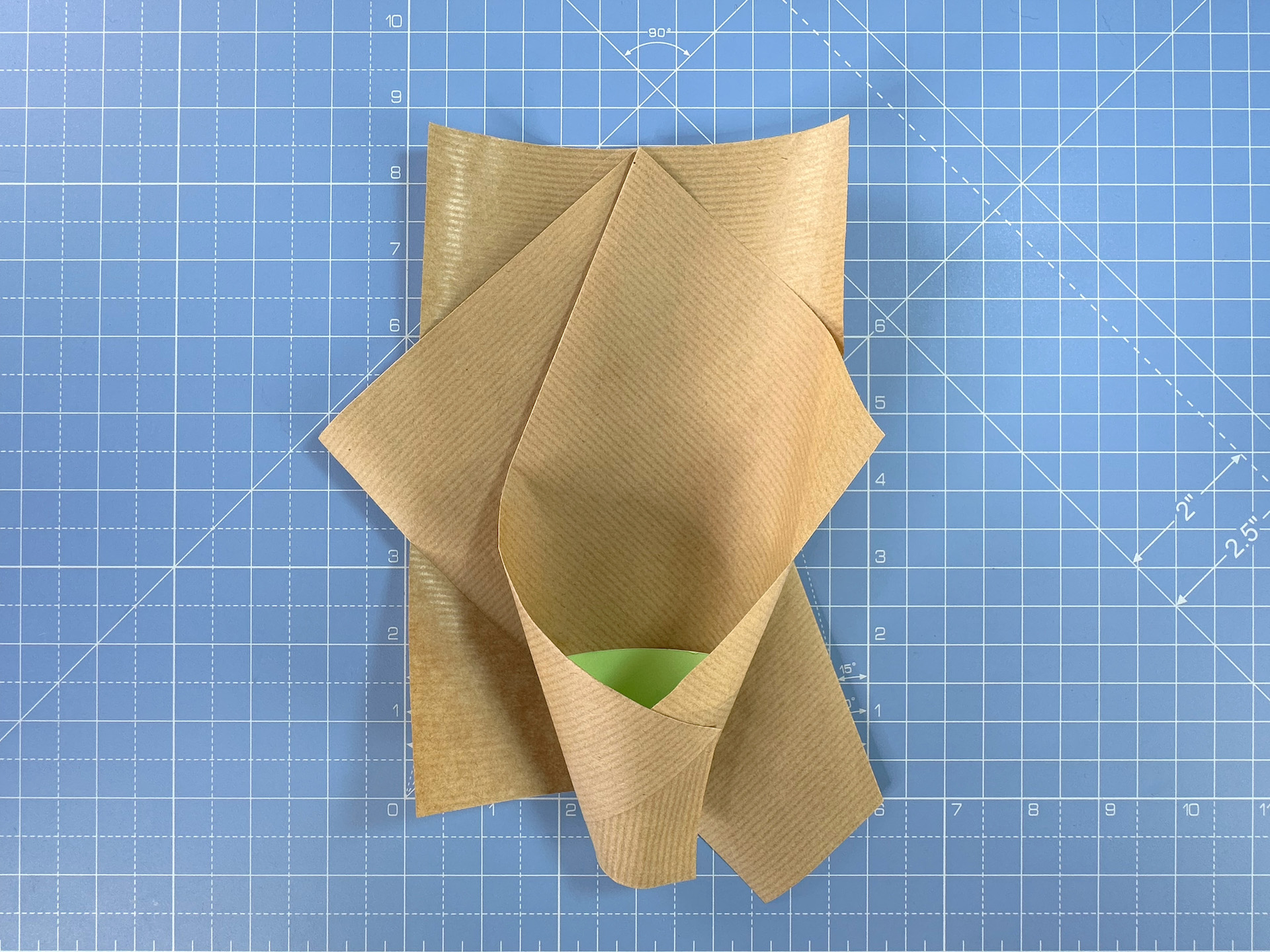 Making an origami bouquet step 50
