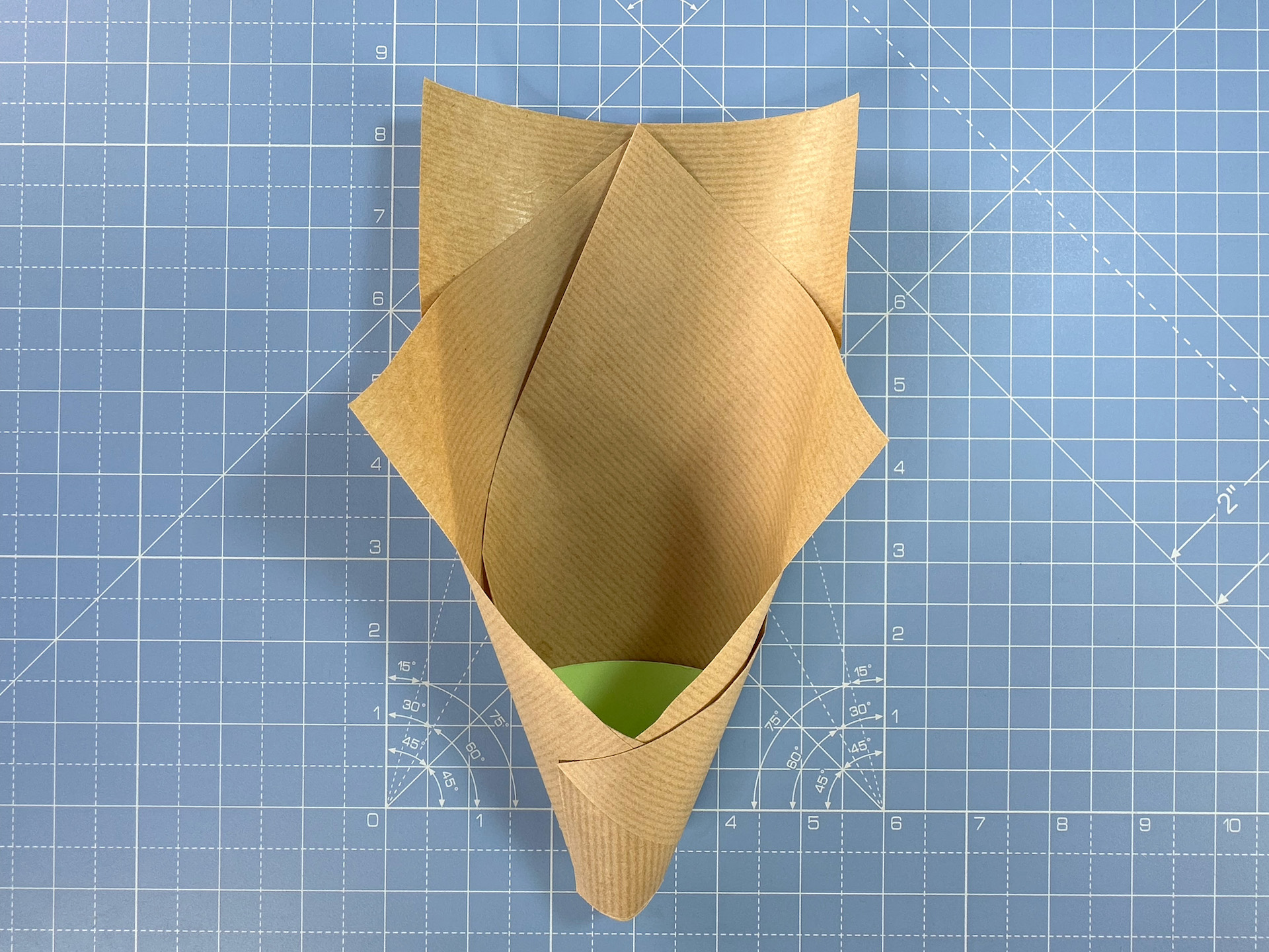 Making an origami bouquet step 51