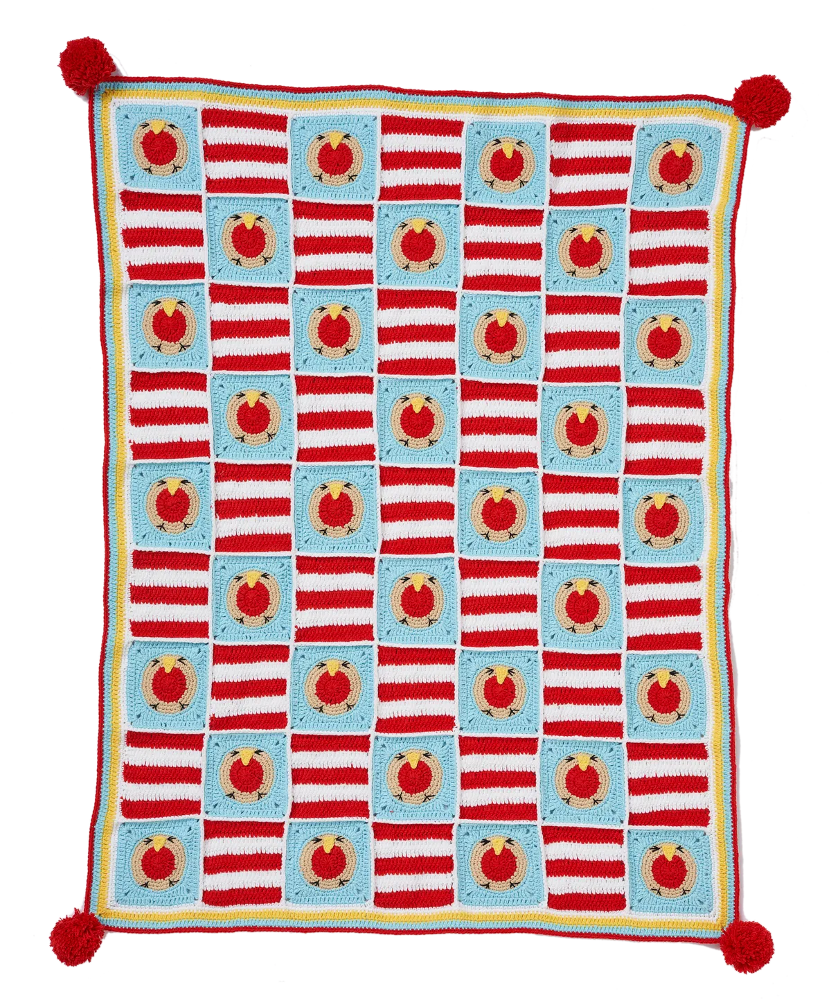 Crochet robin blanket