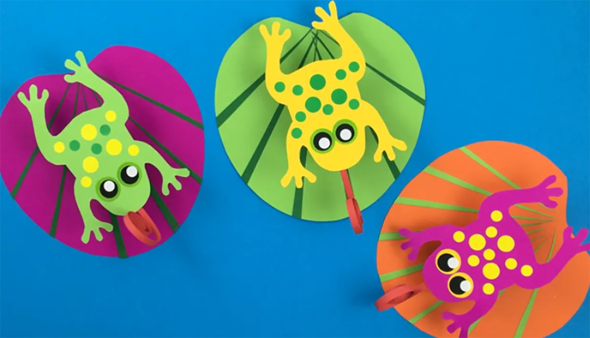 spring crafts for kids - frogs