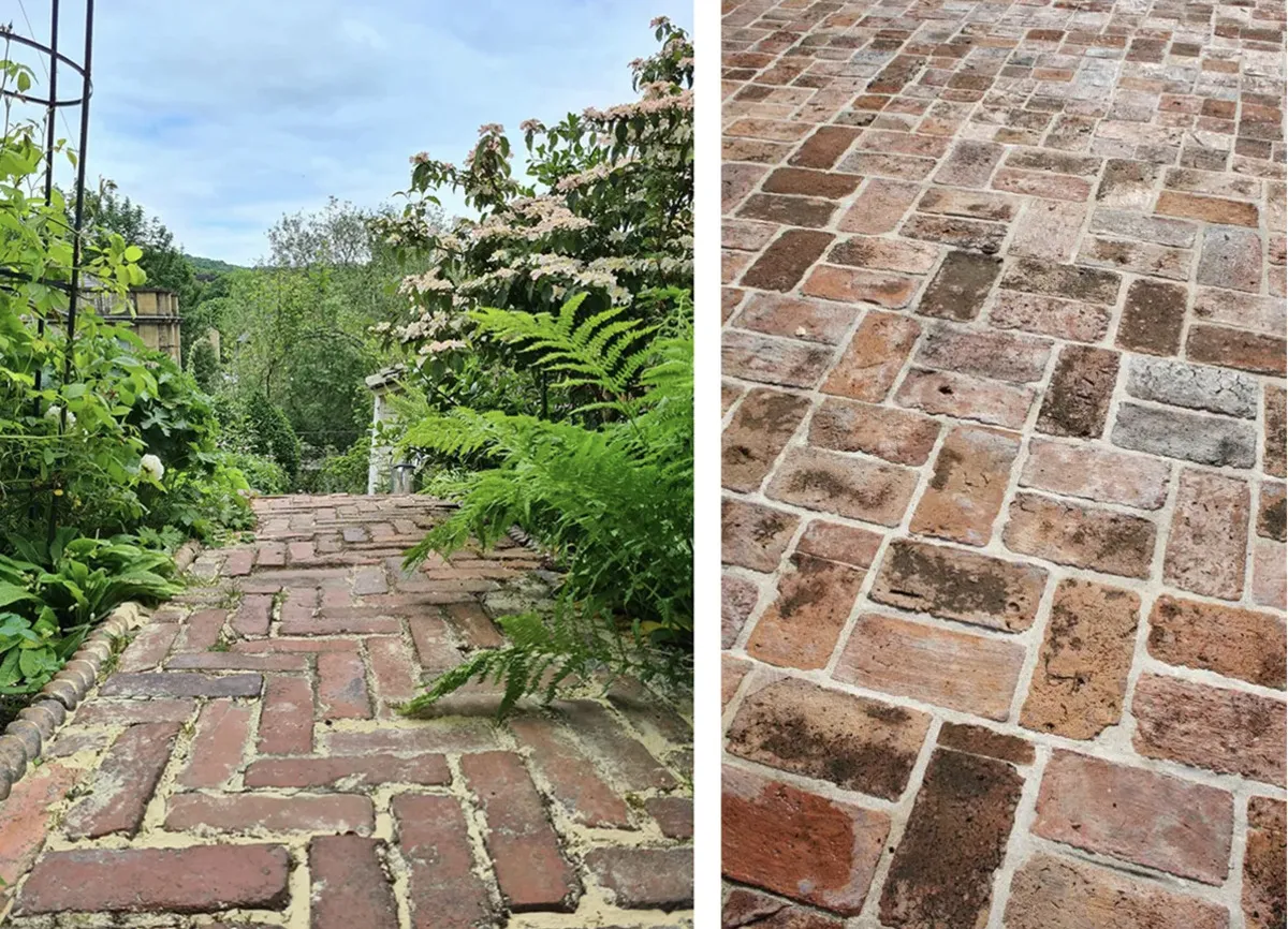 Brick paths showing attractive tessellated effect