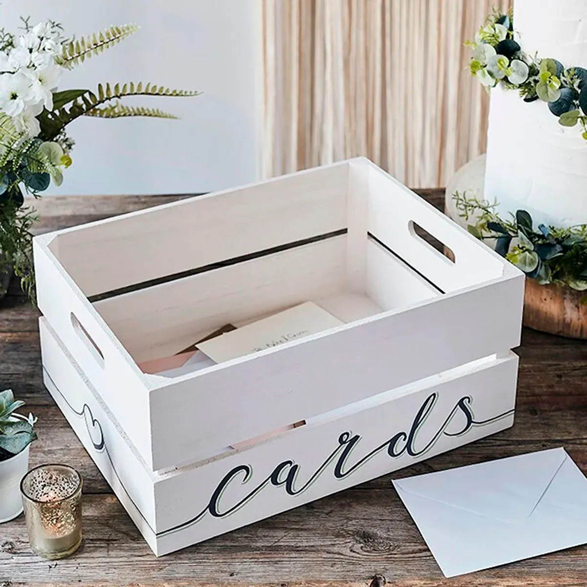 DIY wedding card crate