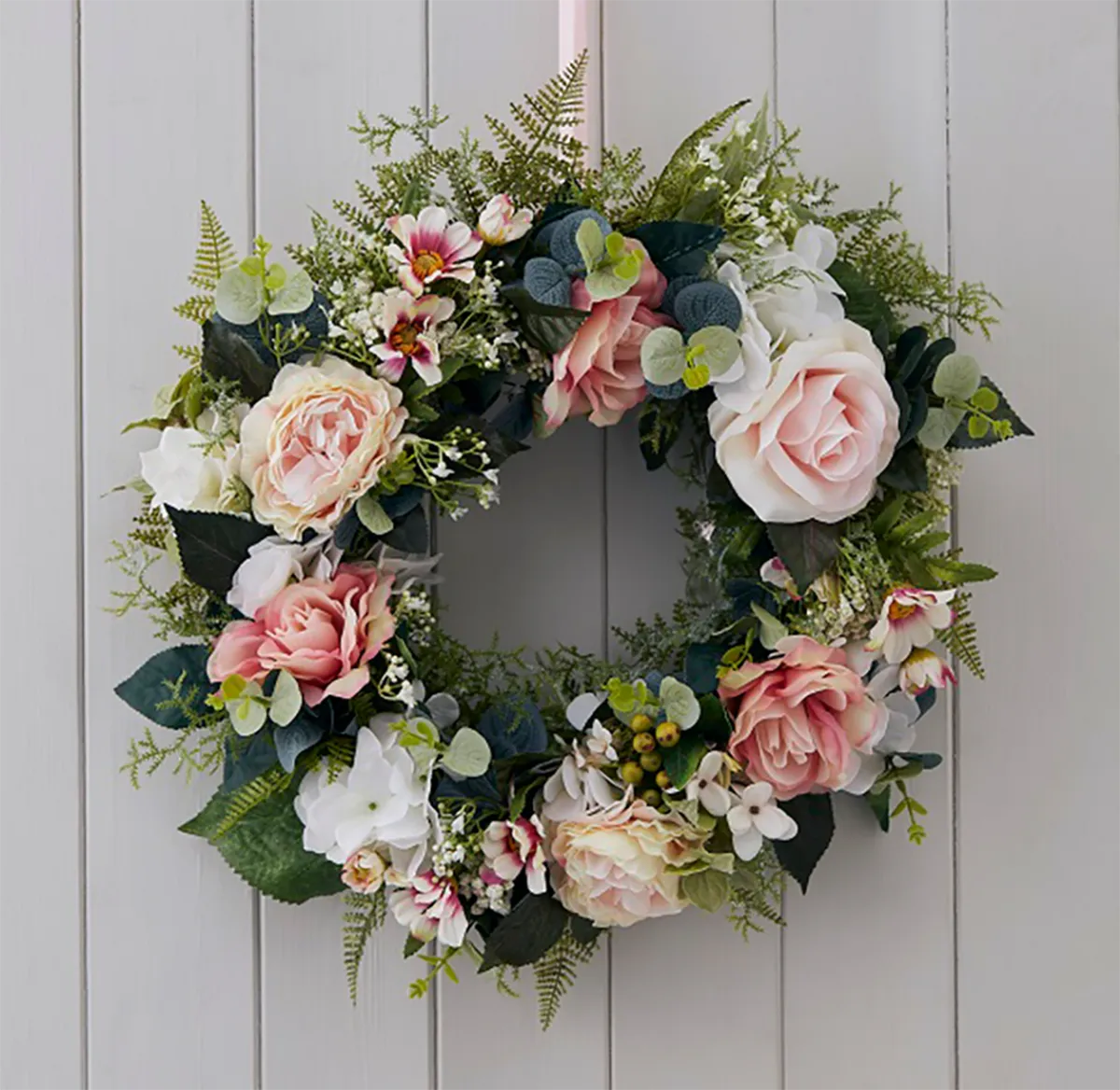 spring wreath - roses