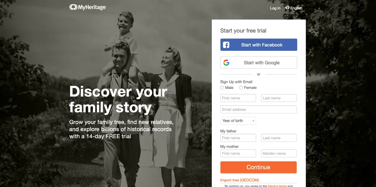 MyHeritage best family history website