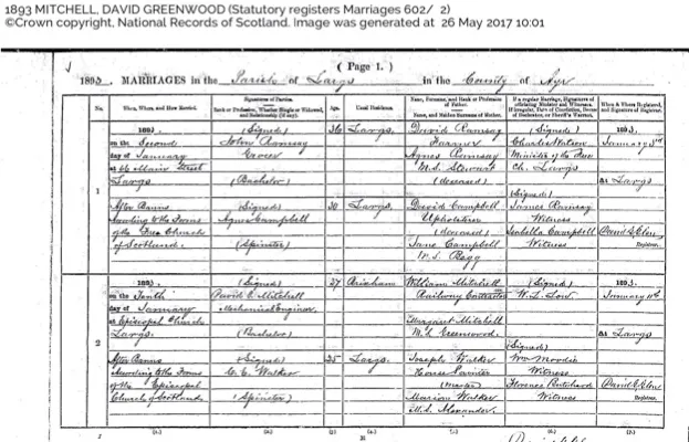 Scotlands People marriage records