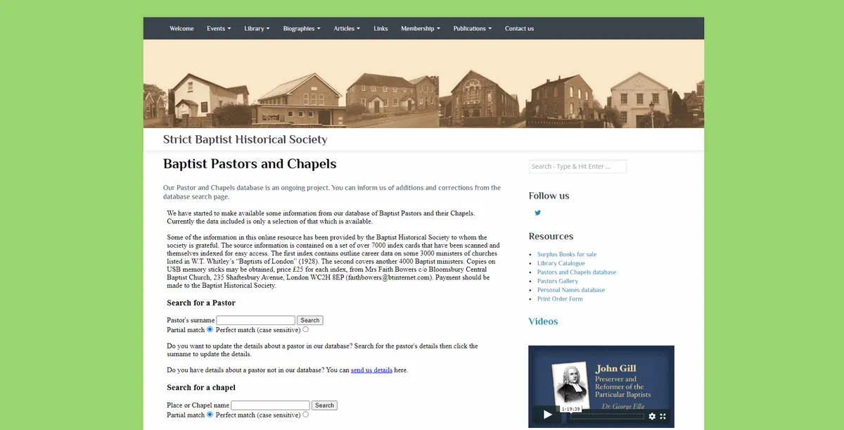 Strict Baptist Historical Society