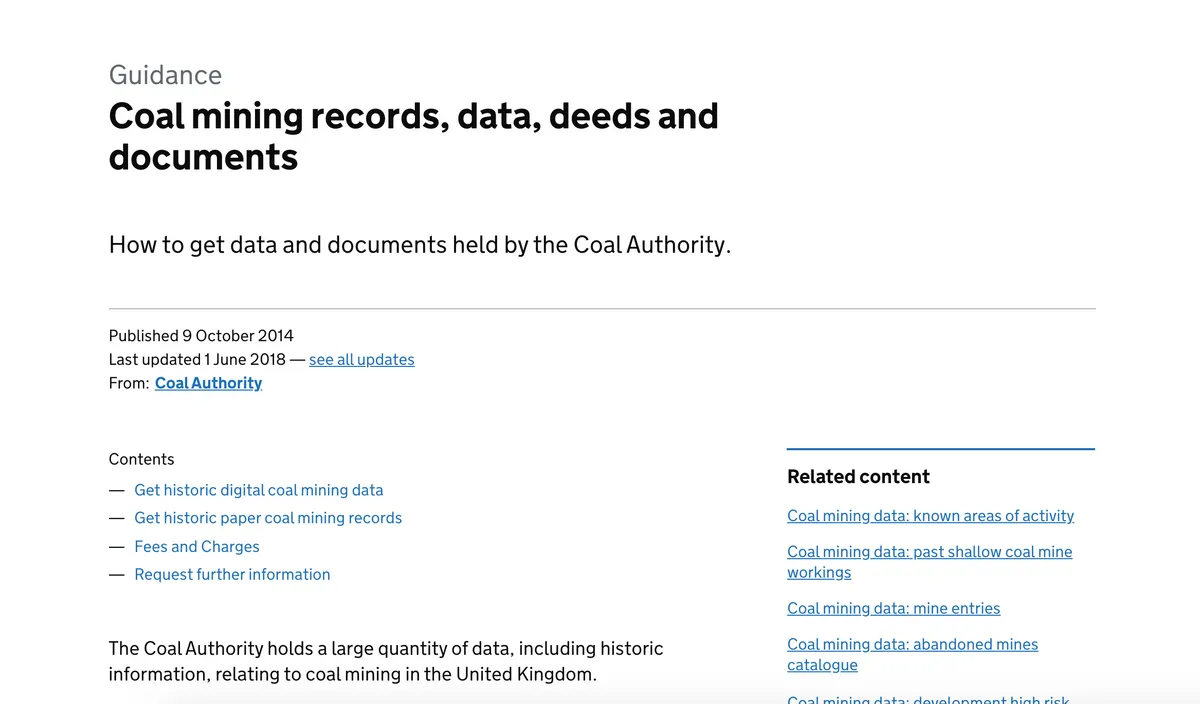 Coal Authority Records