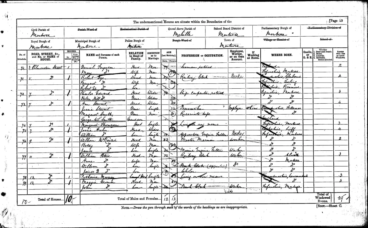 Scottish ancestry A 1901 Scottish census record from ScotlandsPeople