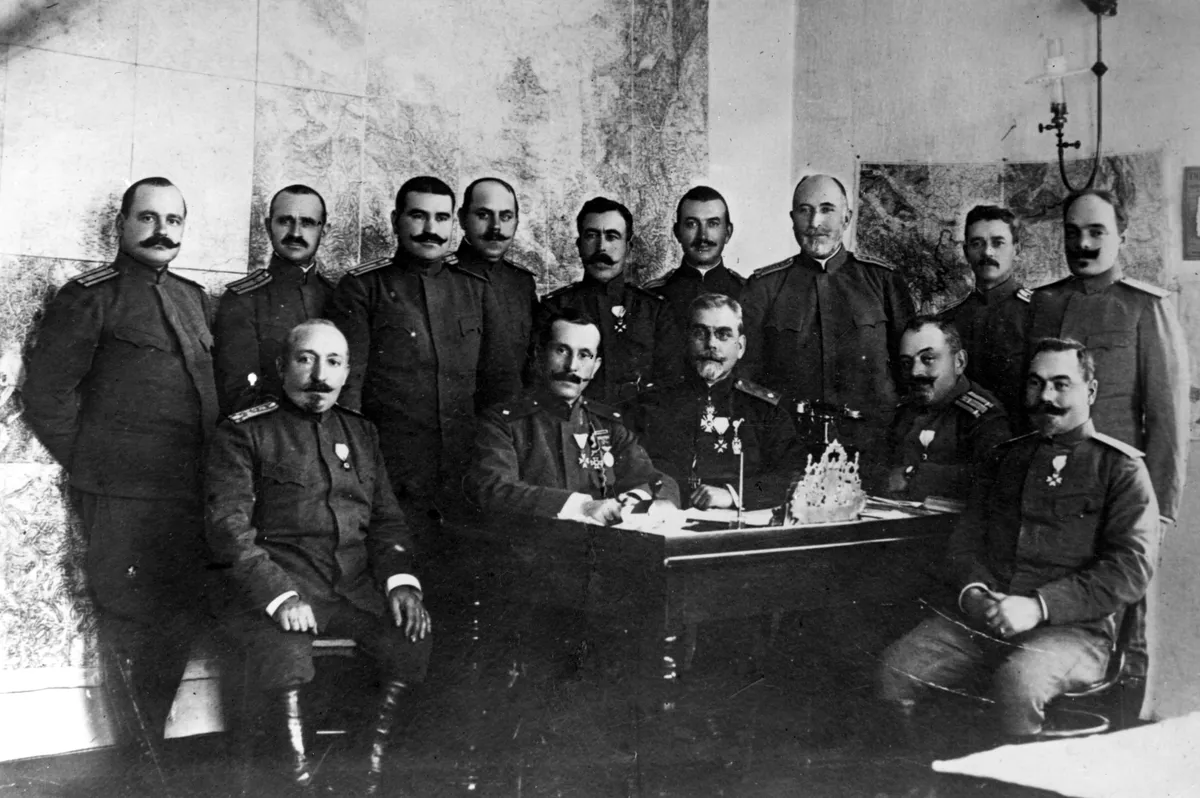 The General Staff of the Bulgarian army in Sofia c1916