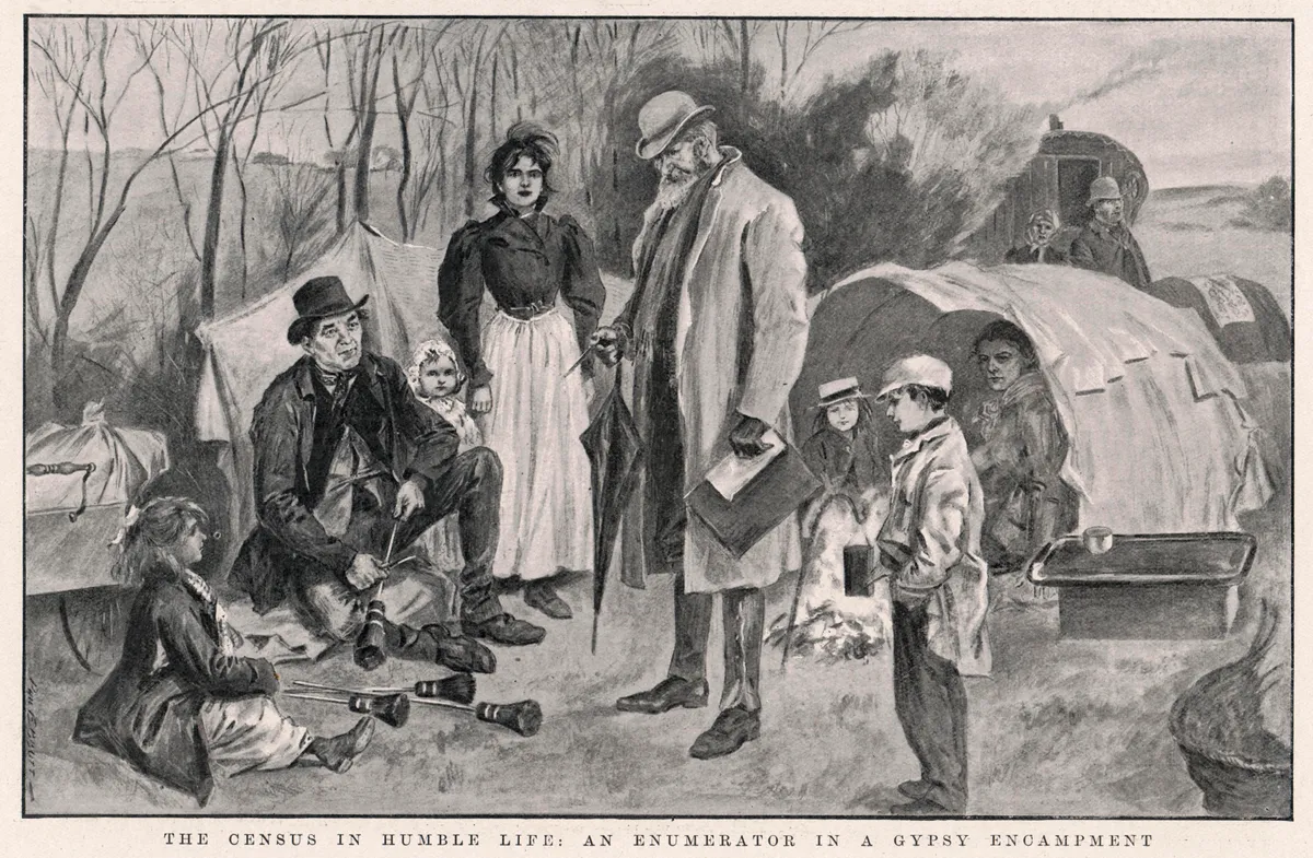 Gypsy family enumerated 1901 census