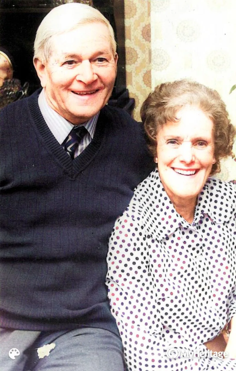 MyHeritage colourised image of Fred and Mary Peers