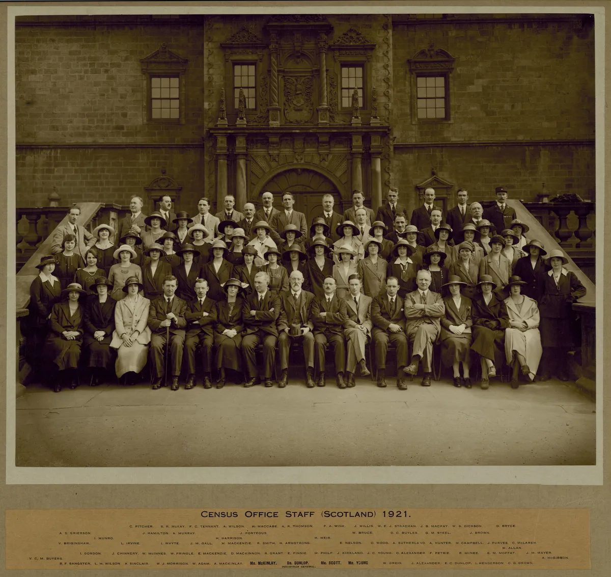  The 1921 census Scotland office staff outside George Heriot's School in Edinburgh