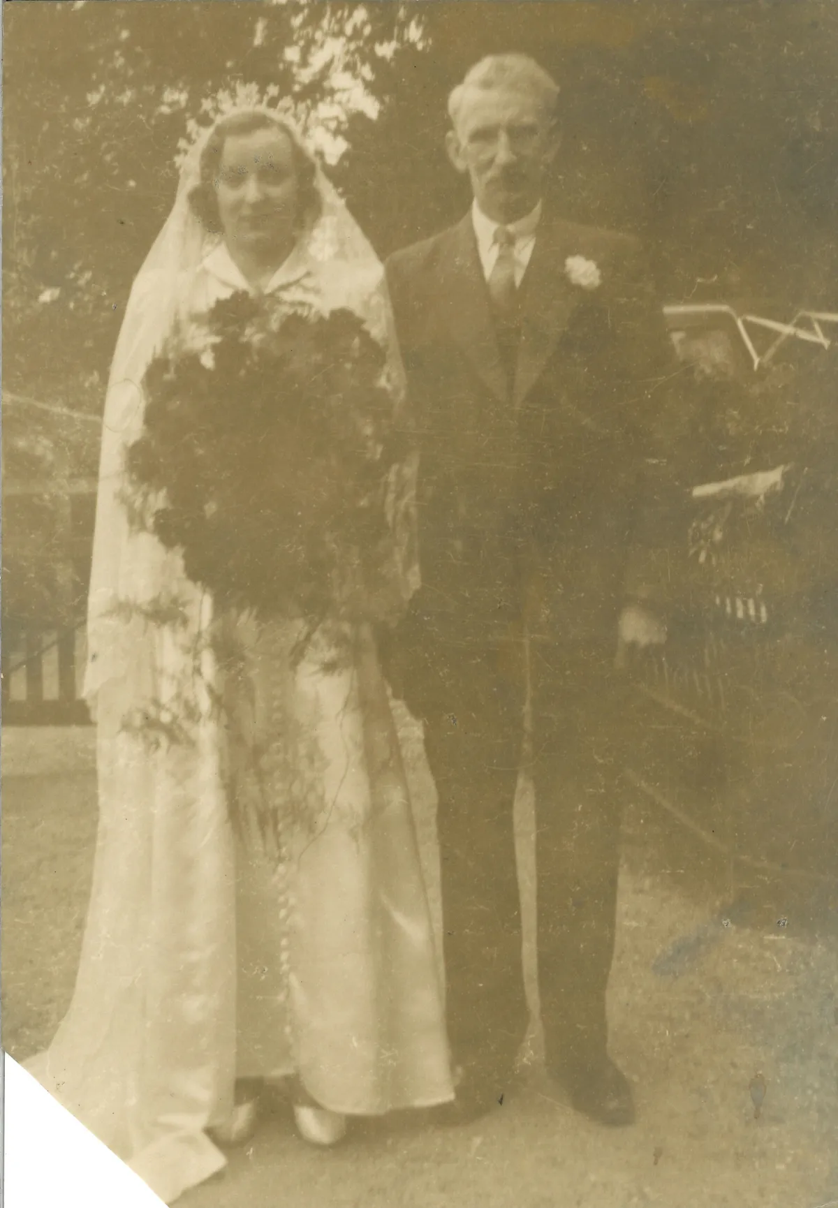 Lesley Manville's grandfather James Edwards at her mother's wedding Who Do You Think You Are?