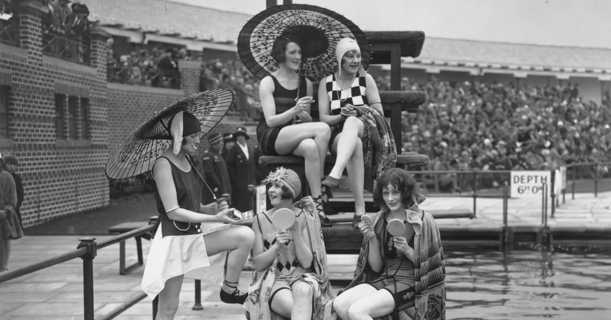 Young women in a Southport holiday camp, Merseyside, 1928