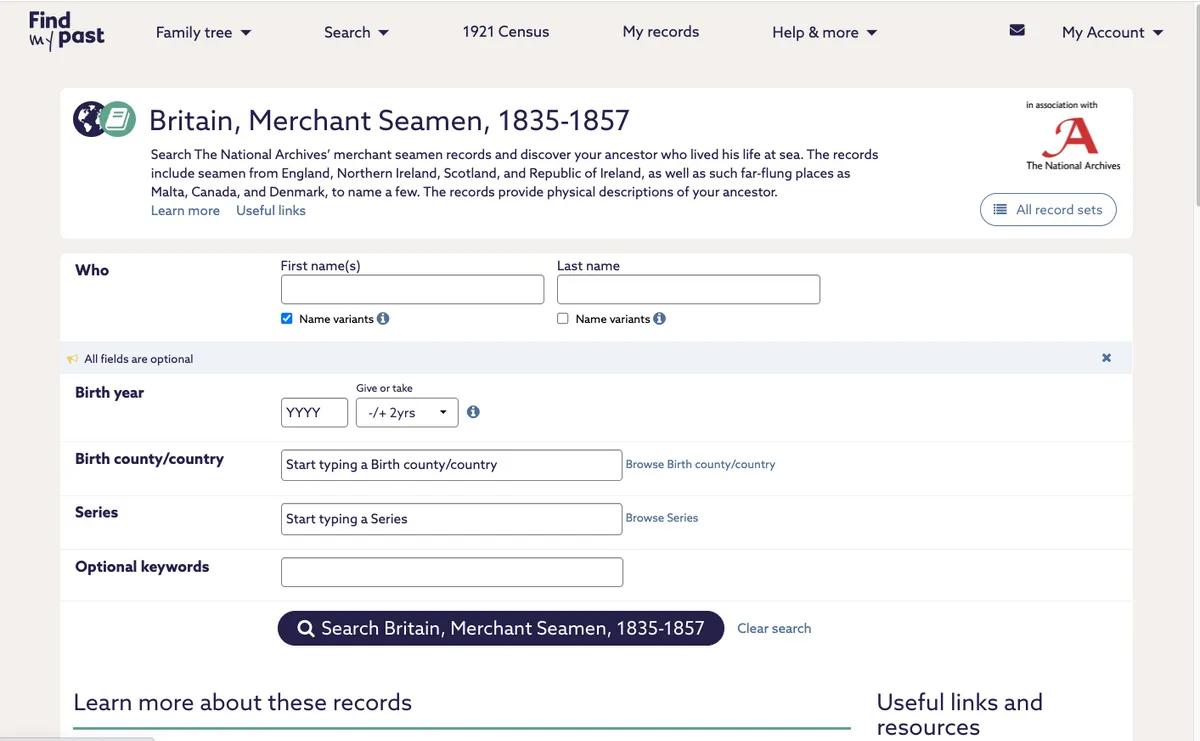 Merchant Navy records
