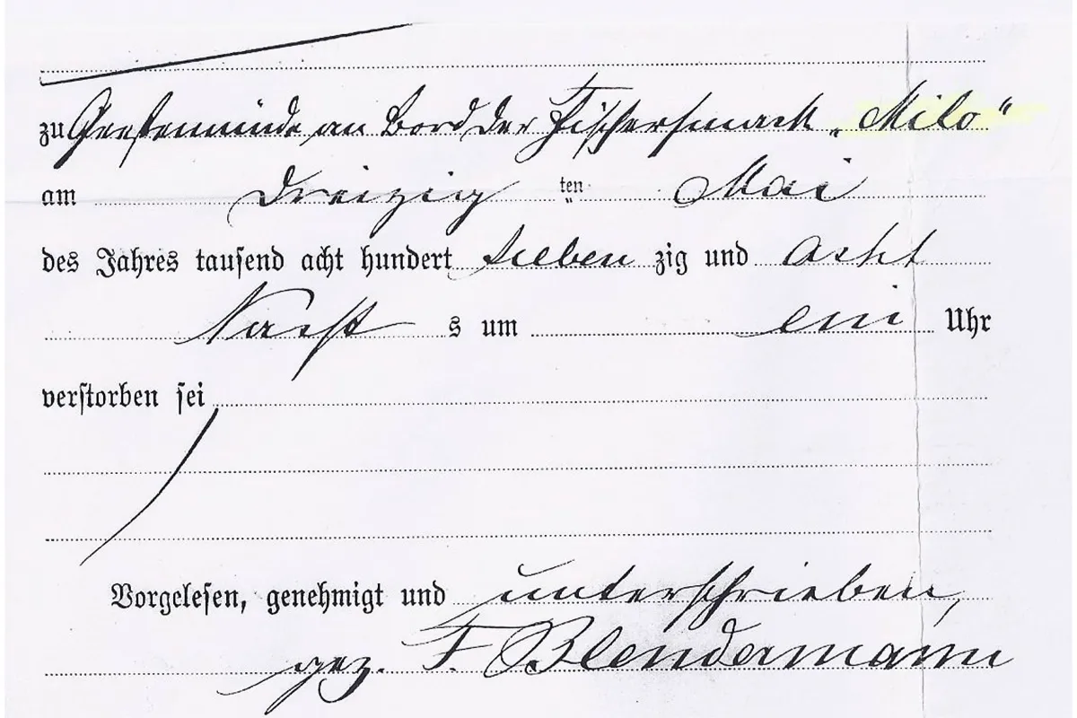 An old-fashioned document in German