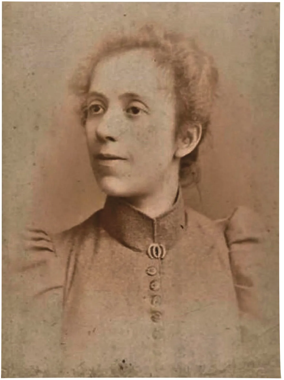 Sepia photograph of a young woman
